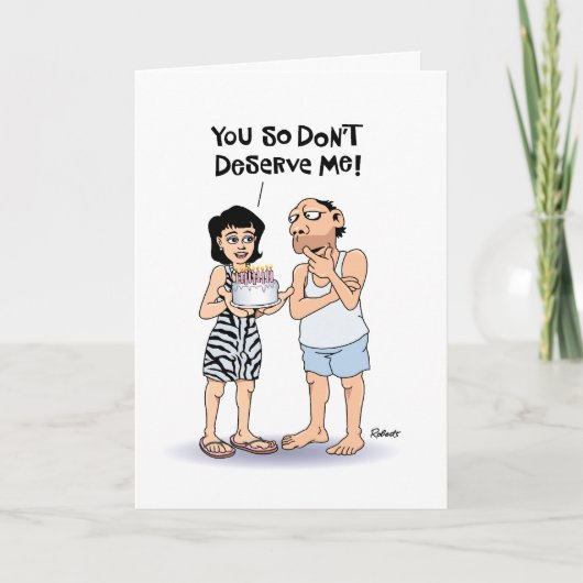 ラッキーマン誕生日 カード (正面)