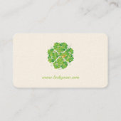 ラッキーマン |金ゴールドコインクローバー 名刺 (裏面)