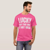 ラッキームエタイはムエタイおもしろいベースを洗わない Tシャツ (正面フル)