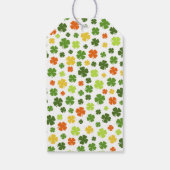 ラッキーモダンタイポグラフィシャムロックアイリッシュおもしろい ギフトタグ (裏面)