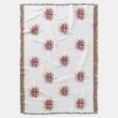 ラッキーモダンブランケット – エレガントバラ金ゴールド スローブランケット (正面縦)