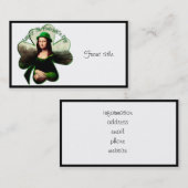 ラッキーモナリザセントパトリックの日 名刺 (正面/裏面)