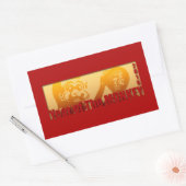 ラッキーモンキーイヤー2016長方形ステッカー1 長方形シール (封筒)