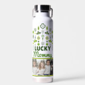 「ラッキーモーミー」シャムロッククローバーフローラ写真 ウォーターボトル (正面)