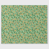 ラッキーユーグリーンクローバー金ゴールドコインズセントパトリックの日 ラッピングペーパー (フラット)