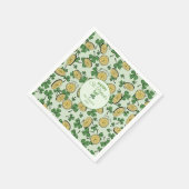 ラッキーユーコイン&グリーンシャームロックSt patricks day スタンダードカクテルナプキン (角)