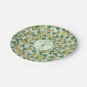 ラッキーユーコイン&グリーンシャームロックSt patricks day ペーパープレート (アングル)