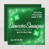 ラッキーライト – シャムロック&シェナニガン招待状 招待状 (正面/裏面)