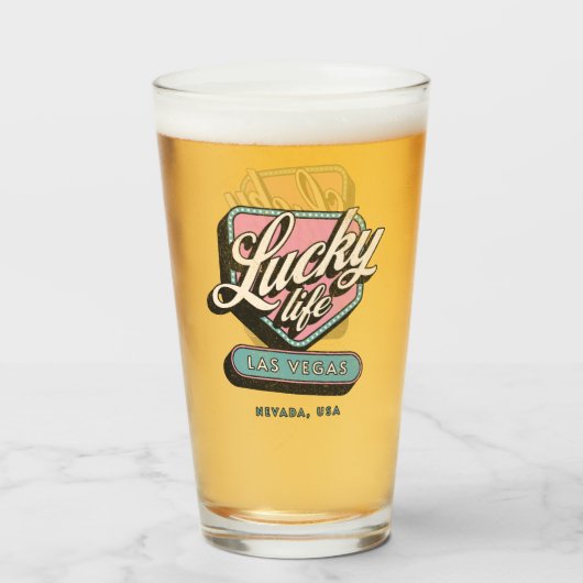 ラッキーライフラスベガスネバダ タンブラーグラス (ドリンク正面)