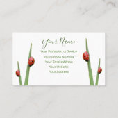 ラッキーラディバグを持つラッキークライアント！ 名刺 (裏面)