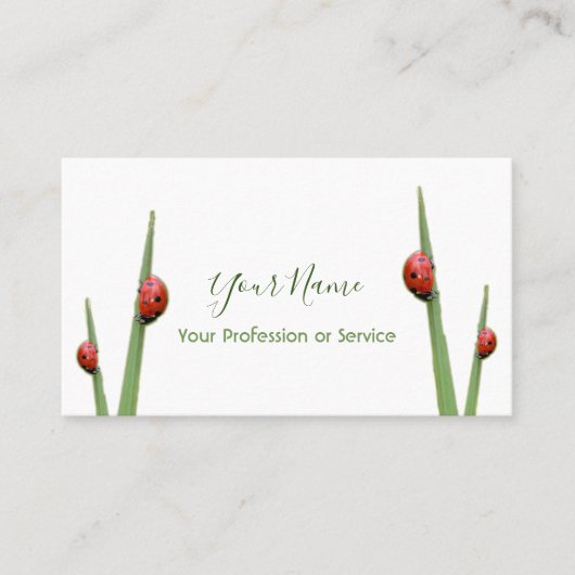 ラッキーラディバグを持つラッキークライアント！ 名刺 (正面)