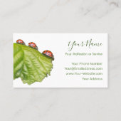 ラッキーラディバグを持つ幸運なお客様! 名刺 (裏面)