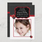 ラッキーラディバグフォト招待状 招待状 (正面/裏面)