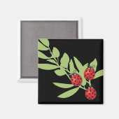 ラッキーラディバグ3つ マグネット (正面/裏面)