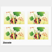 ラッキーラディバード 長方形シール (シート)