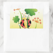 ラッキーラディバード 長方形シール (バッグ)