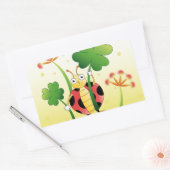 ラッキーラディバード 長方形シール (封筒)