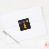 ラッキーラビット#2-3ステッカー スクエアシール (封筒)