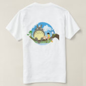 ラッキーラビットTシャツ – かわいい&よくはしゃぐデザイン Tシャツ (デザイン裏面)