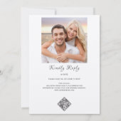 ラッキーラブウェスタン素朴バーンホースシューズ結婚ズ 招待状 (裏面)