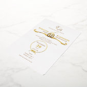 ラッキーラブウェスタン素朴バーンホースシューズ結婚ズ 箔招待状 (回転した状態)