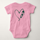 ラッキーラブセントパトリックの日ベビーボディスーツ ベビーボディスーツ (裏面)