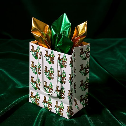 ラッキーラブ格言セントパトリックの日 ミディアムペーパーバッグ