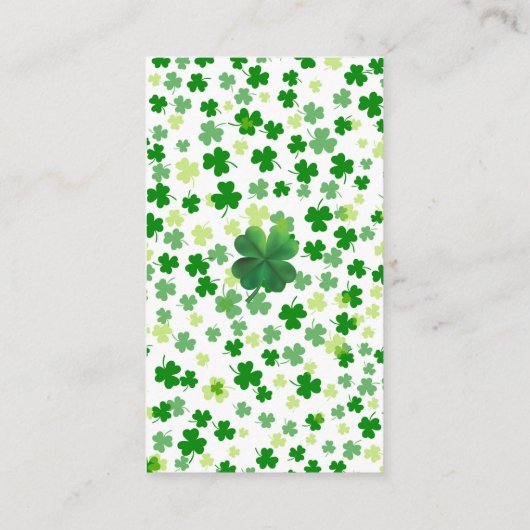 ラッキーリトルシャムロックベビーシャワーオムツラッフルE エンクロージャーカード (裏面)