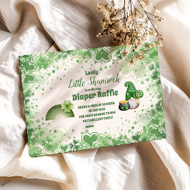 ラッキーリトルシャムロックベビーシャワーディパーラッフル エンクロージャーカード