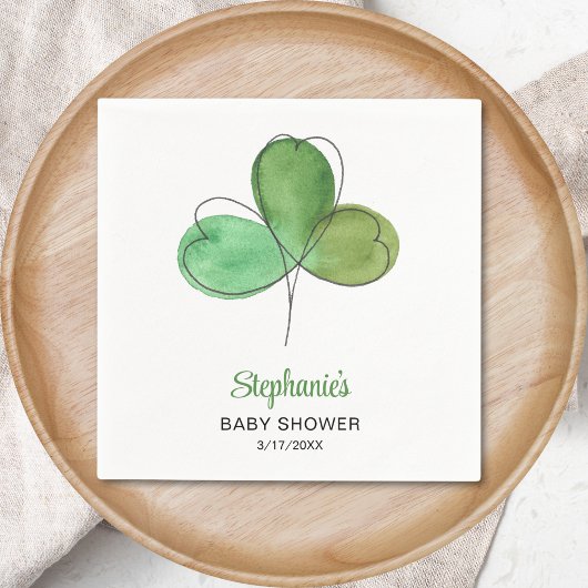 ラッキーリトルシャムロックベビーシャワー スタンダードカクテルナプキン