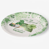 ラッキーリトルシャムロックベビーシャワー ペーパープレート (アングル)