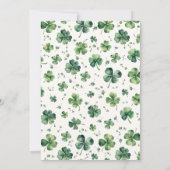 ラッキーリトルシャームロックセントパトリックの赤ちゃんシャワー 招待状 (裏面)