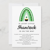 ラッキーリトルシャームロックセントパトリックの赤ちゃんシャワー 招待状 (正面)