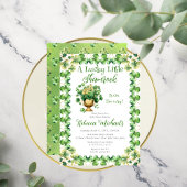 ラッキーリトルシャームロックセントパトリックの赤ちゃんシャワー 招待状