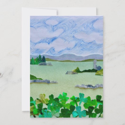 ラッキーリトルシャームロックファースト誕生日 招待状 (裏面)