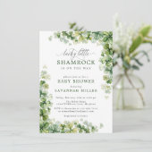 ラッキーリトルシャームロックベビーシャワー春クローバー 招待状 (スタンド正面)