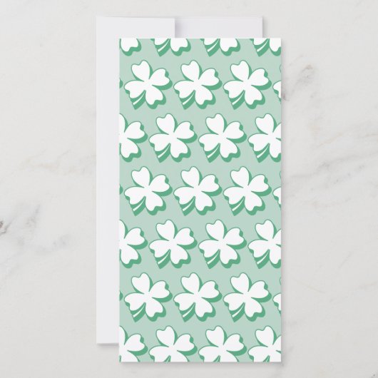 ラッキーリトルシャームロック妊娠の発表 案内状 (裏面)