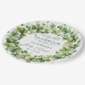 ラッキーリトルシャームロック春クローバーベビーシャワー ペーパープレート (アングル)