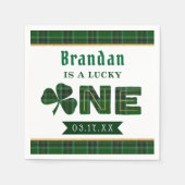 ラッキーリトルシャームロック1st誕生日パーティー スタンダードカクテルナプキン (正面)