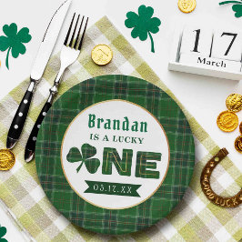 ラッキーリトルシャームロック1st誕生日パーティー ペーパープレート