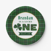 ラッキーリトルシャームロック1st誕生日パーティー ペーパープレート (正面)