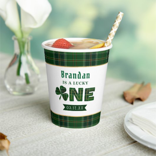 ラッキーリトルシャームロック1st誕生日パーティー 紙コップ (インサイチュ)