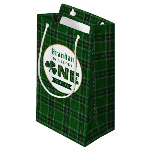 ラッキーリトルシャームロック1st誕生日 スモールペーパーバッグ (正面アングル)