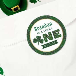 ラッキーリトルシャームロック1st誕生日 ラウンドシール