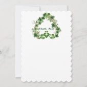 ラッキーリトルシャームロック4リーフクローバーベビーシャワー 招待状 (裏面)