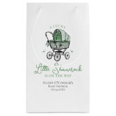 ラッキーリトルシャームロックSt patricksベビーシャワー スモールペーパーバッグ (裏面)