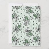 ラッキーリトルシャームロックSt patricksベビーシャワー 招待状 (裏面)