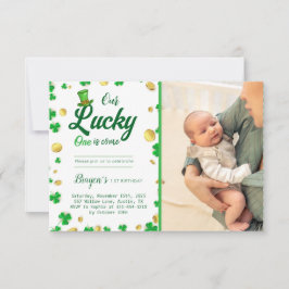 ラッキーリトルワン – St.Patrick's Day Baby Shower 招待状