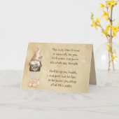 ラッキーリトル格言グッドヘルスラックおもしろい カード (黄色い花)