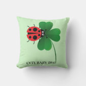 ラッキーリーフキッズのかわいい赤いラディバグ クッション (正面)